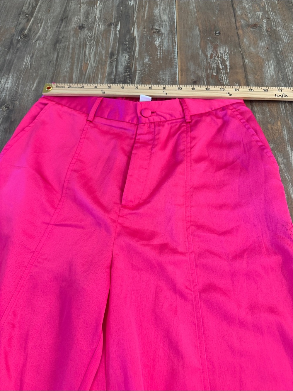 Bright Hot Pink Wide Leg Pants - Picture 2 of 4